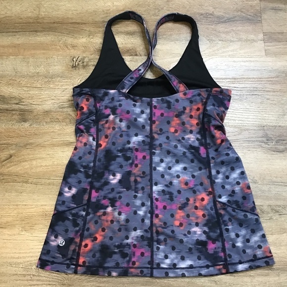 LULULEMON Tank Top Kanto Catch Me Windy Blooms Regal Plum Racerback 8 - Picture 9 of 14
